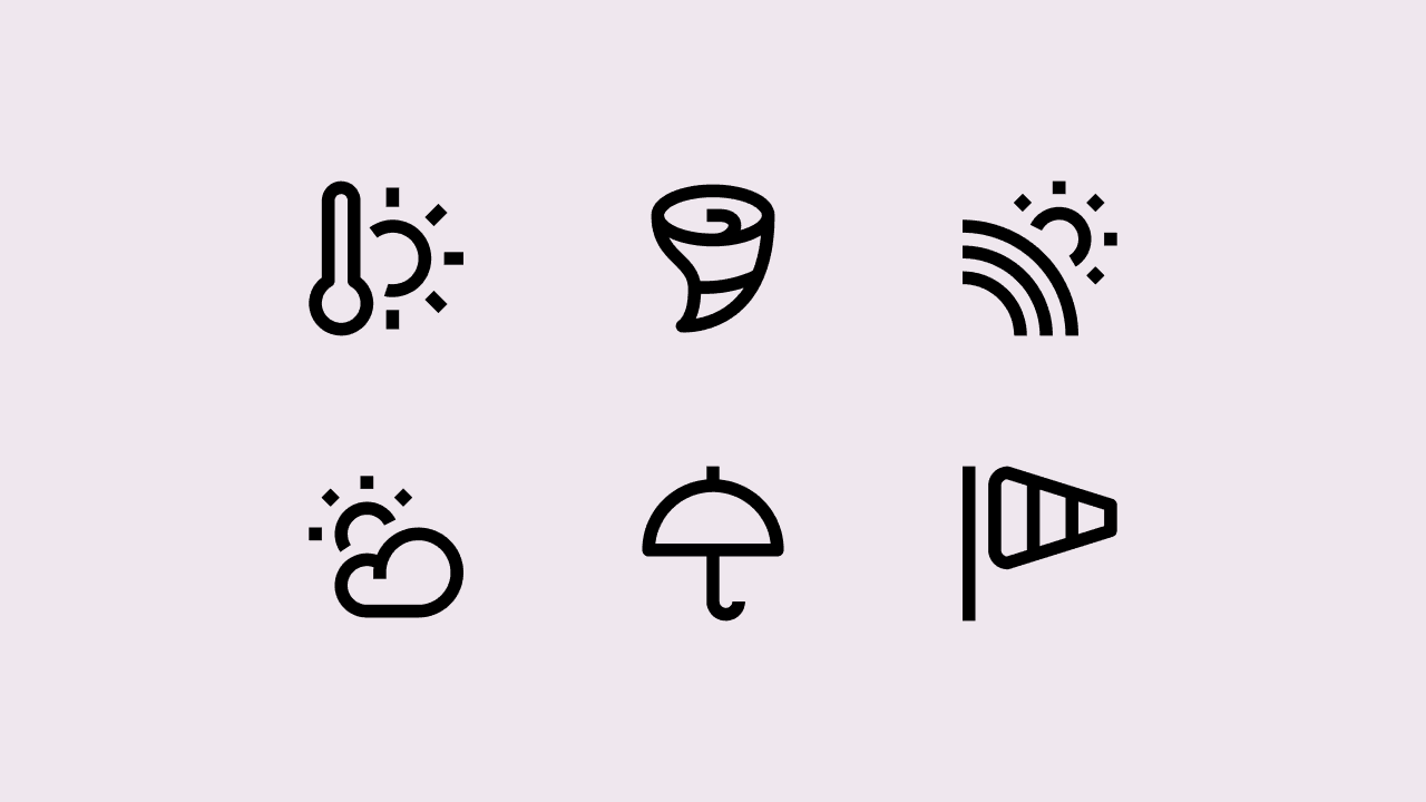 Nova Line Weather Icon Set