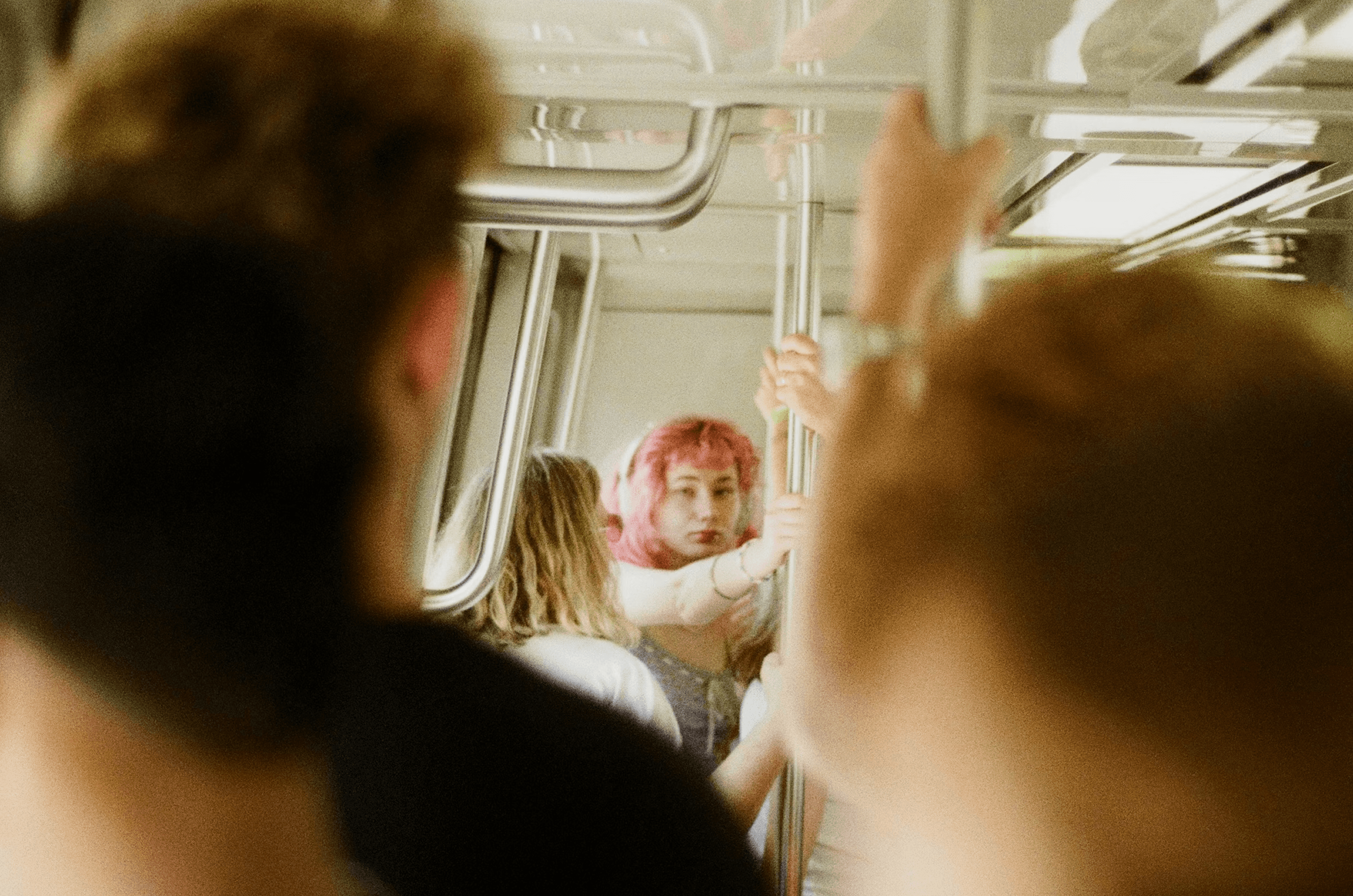 Crowded subway, illustrating targeted B2B display ads cutting through noise