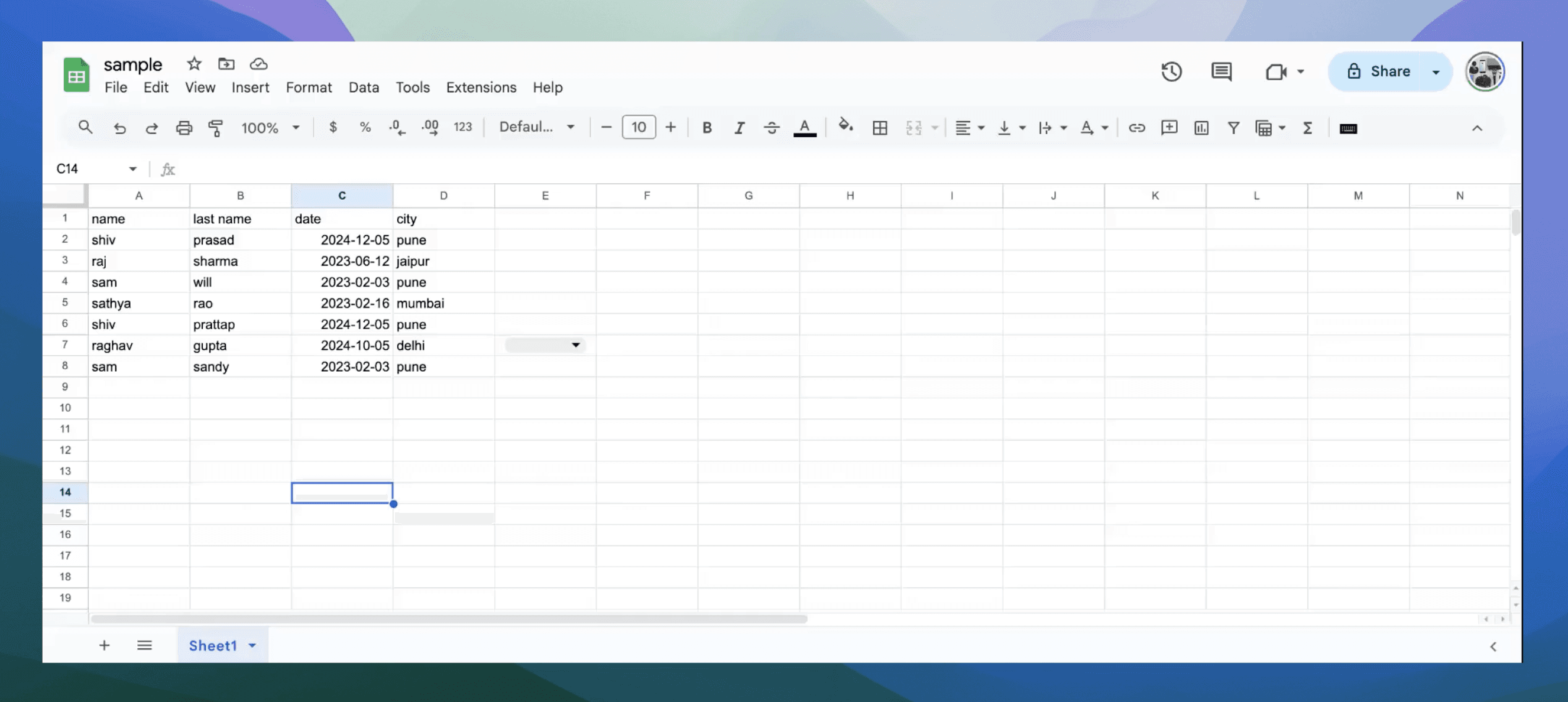 How to add drop down in Google Sheets