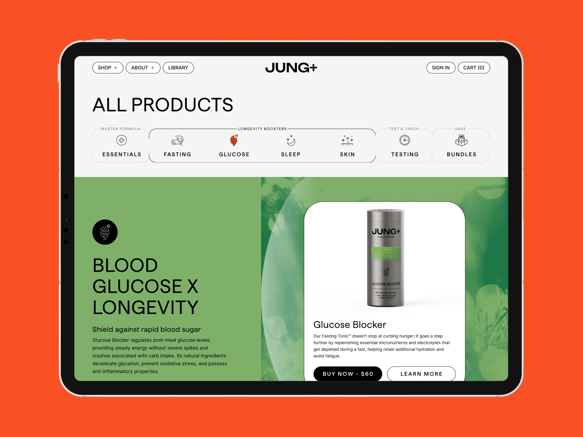 JUNG+ 长寿健康产品电商网站设计