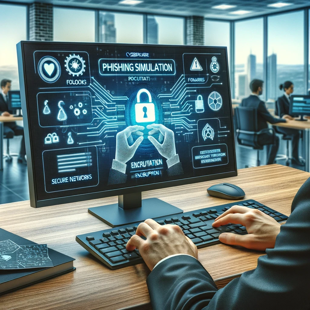 user attend on a phishing simulation training for cyber security awareness