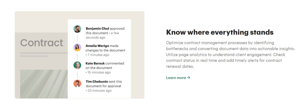 pandadoc contract management process
