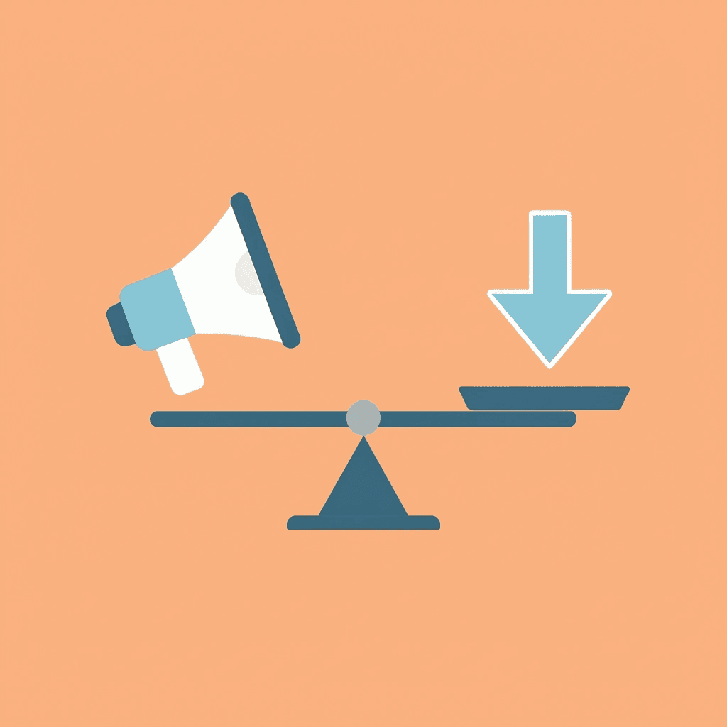 Balance scale showing rankings and traffic on one side versus revenue and qualified leads on the other