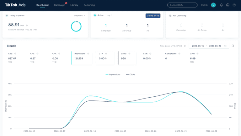 สร้างแคมเปญโฆษณาใน TikTok