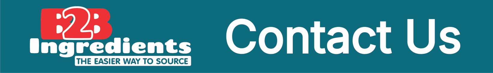 B2B Ingredients Logo and Contact Us Header