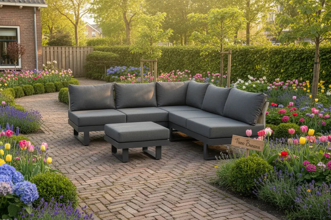 Comfortable outdoor living space with Lorenzo garden furniture.