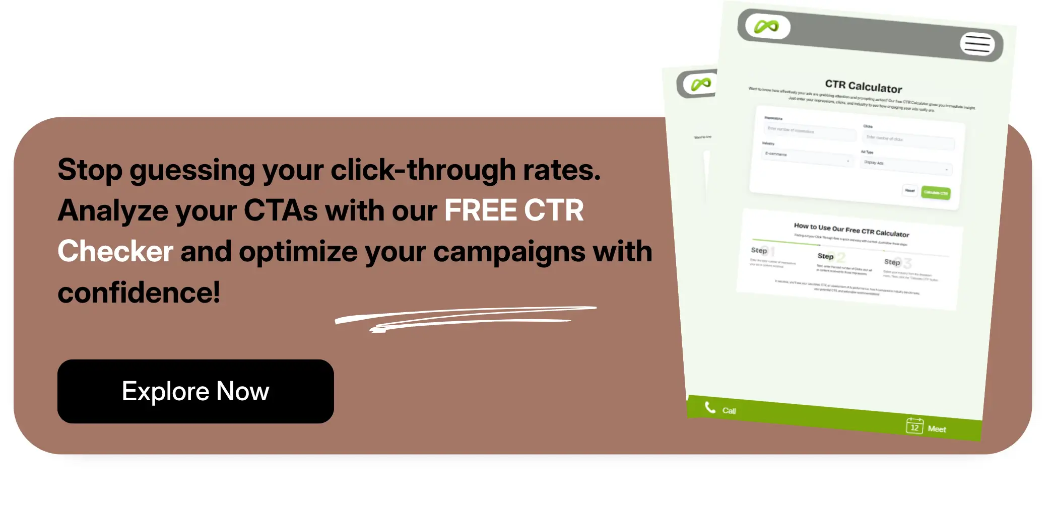 Free CTR Checker tool to analyze and optimize marketing campaign click-through rates.