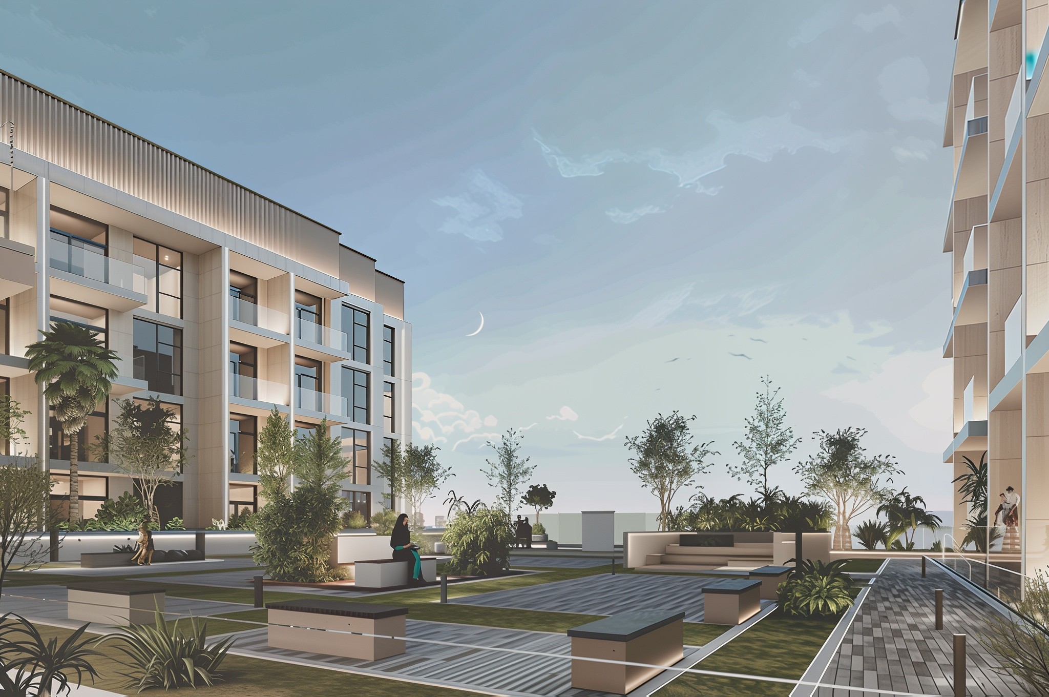 New office building in District 11, featuring a modern design with a focus on sleek, professional architecture.