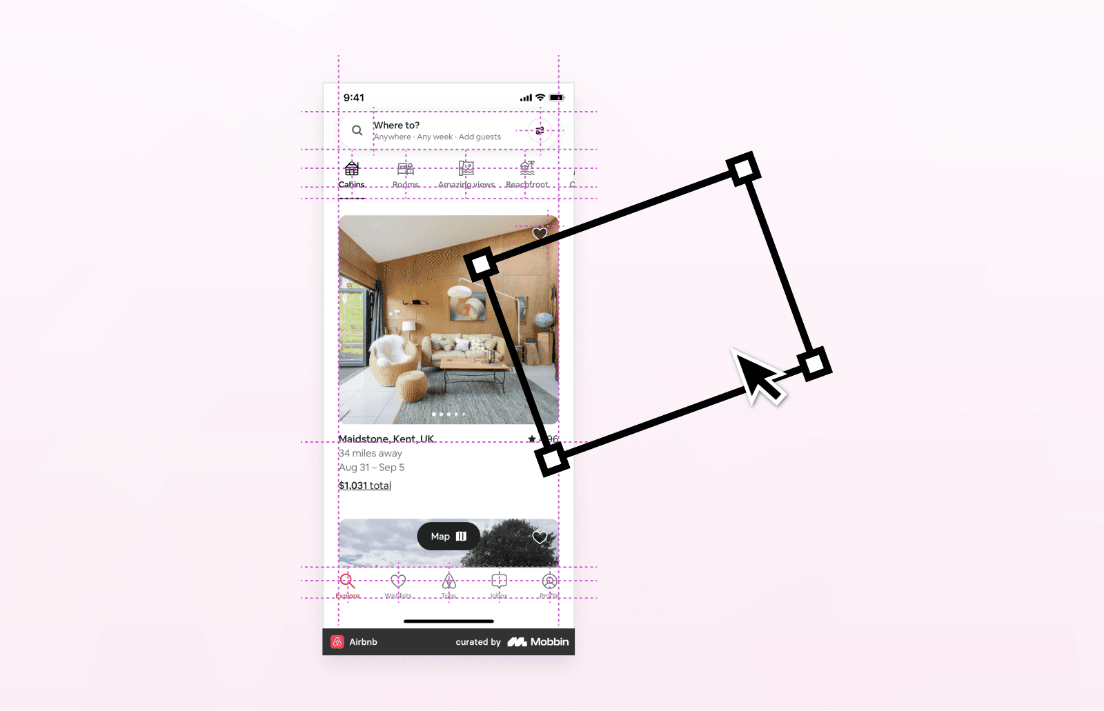 Example showing how letting elements feel disconnected or randomly places is another common beginner mistake.