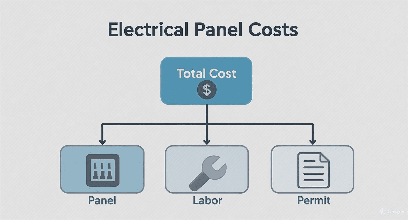 electrical panel costs shown in an infographic