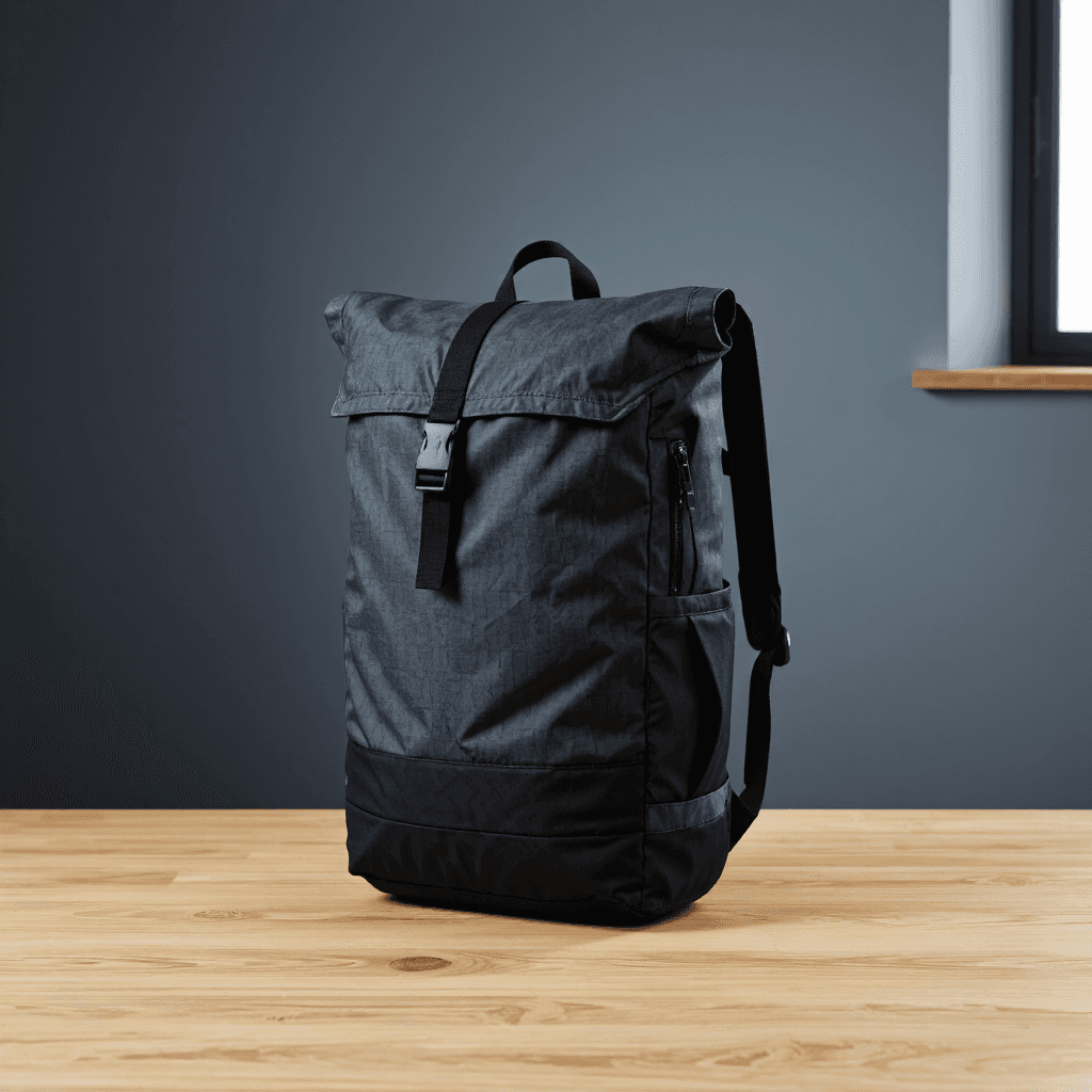 product photography of a backpack