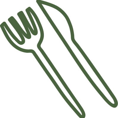 Pink heart icon showing love for coffee, desserts, and homemade bakery