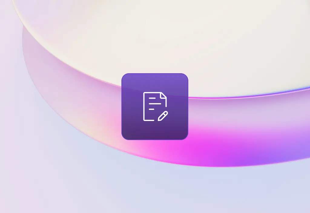 Page Options button set against a colourful abstract background