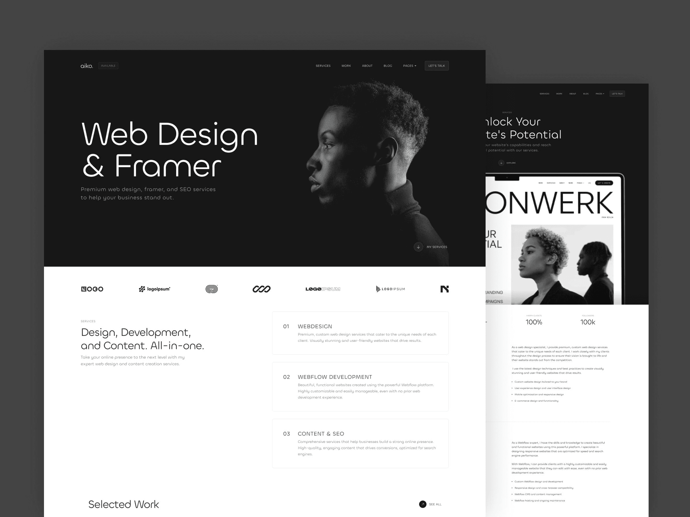 Aiko -  Portfolio Framer Template