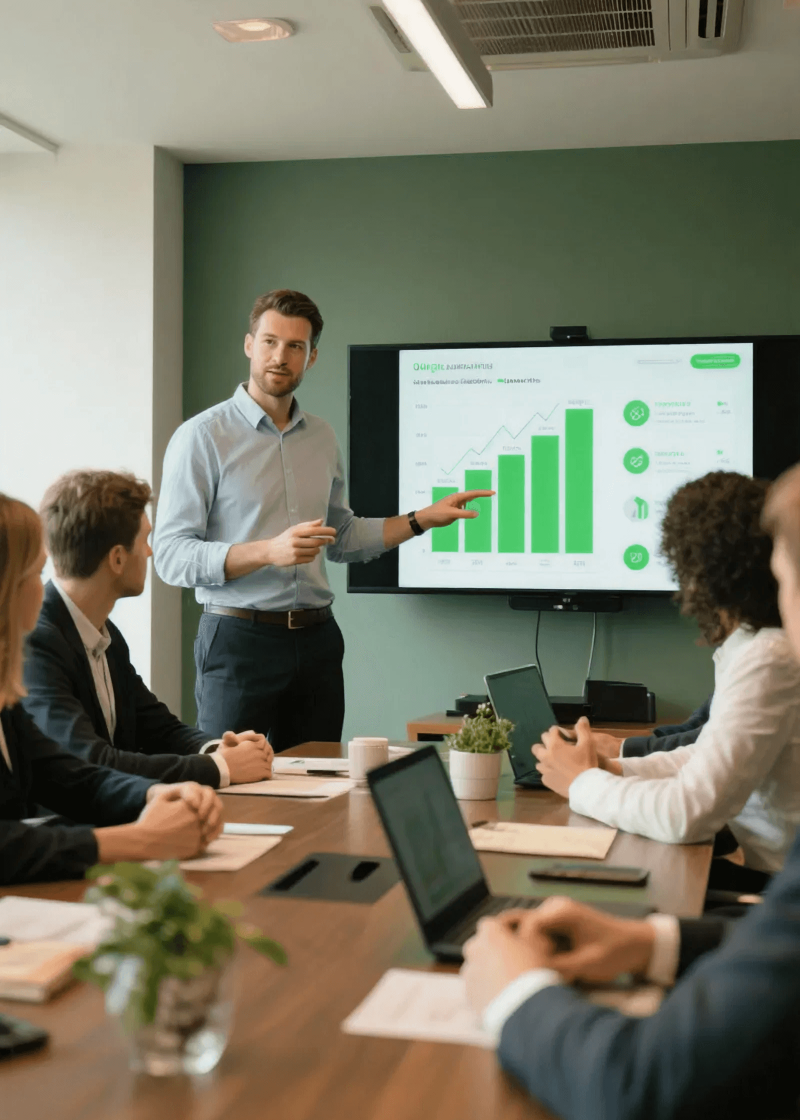 A small plant growing on a moss-covered surface, symbolizing nature and environmental growth.