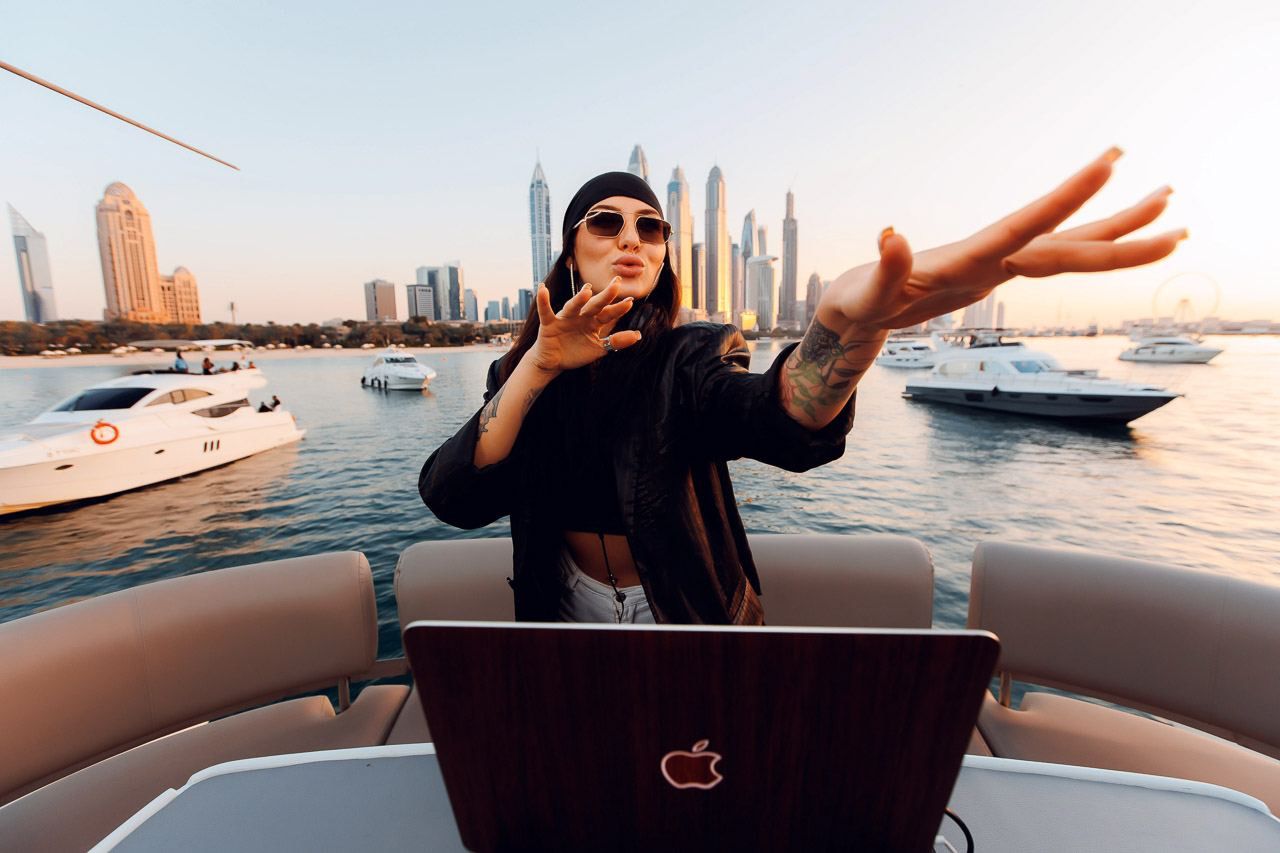 DJ performing at a Dubai yacht party