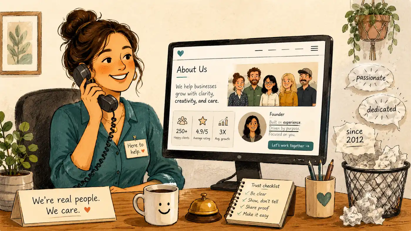 Receptionist on a phone call, introducing the company to a potential customer