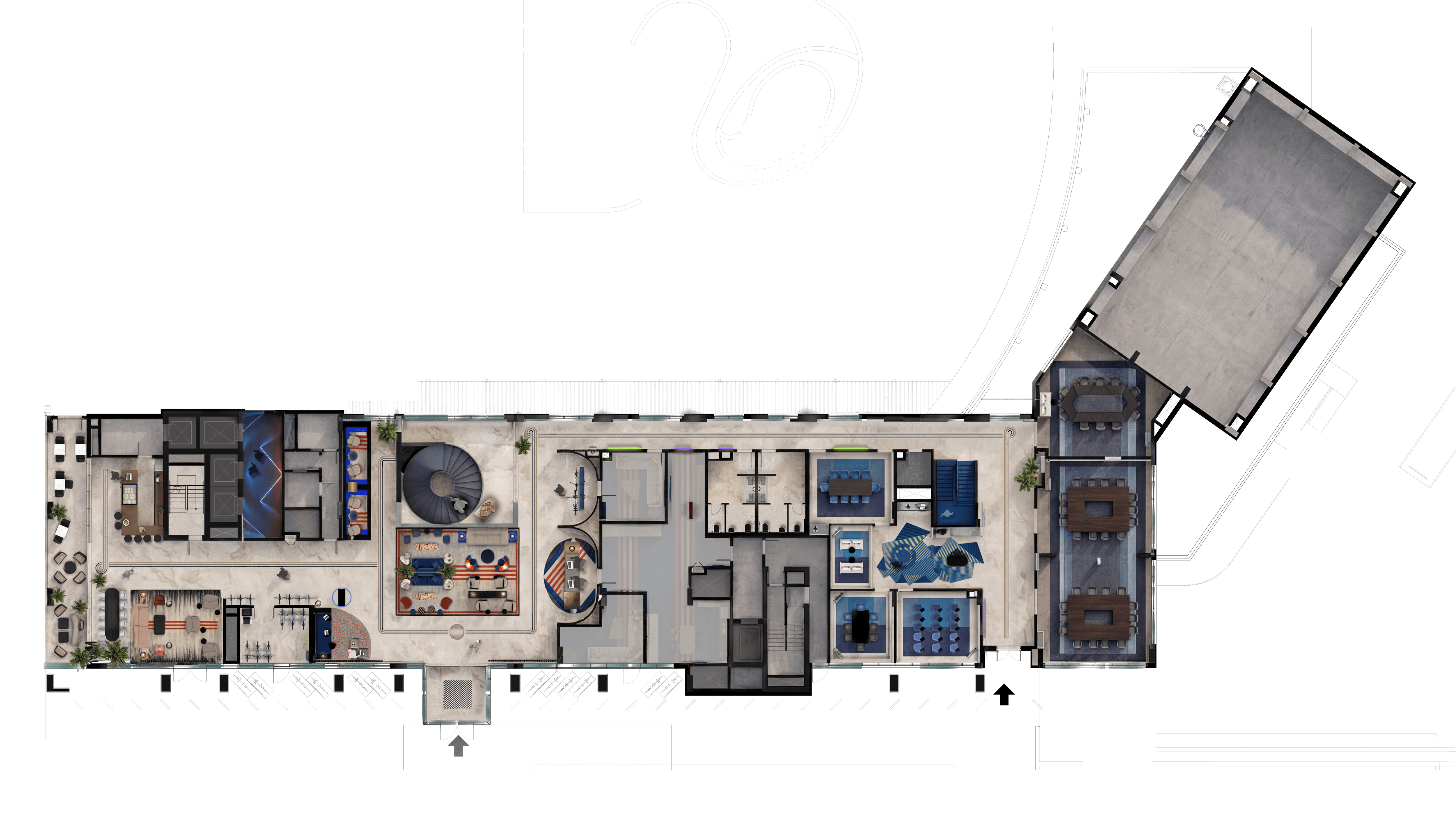 Detailed plan of the development