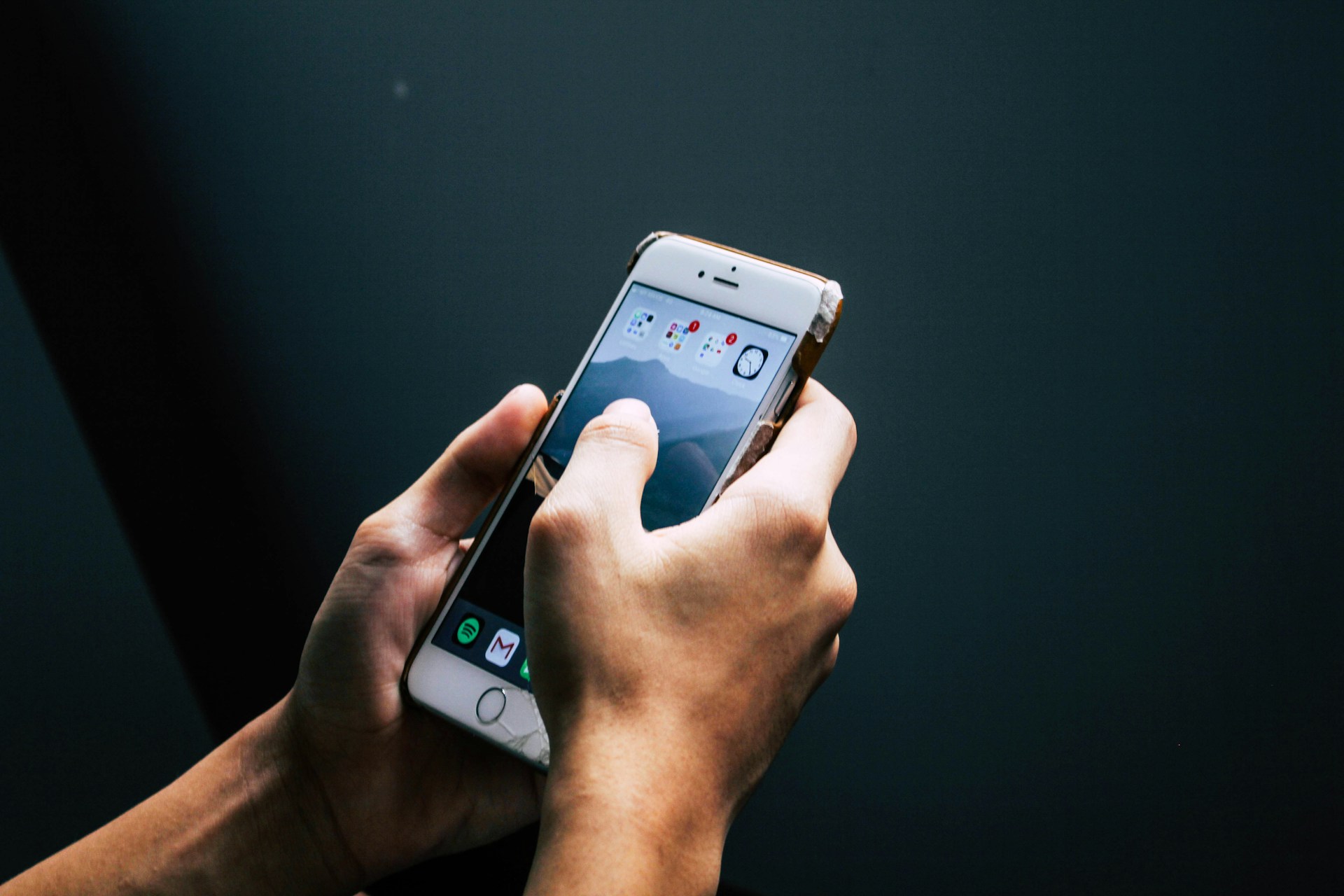 A person holding a phone