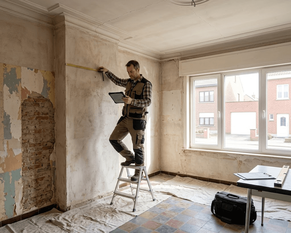 Inspection technique d'une maison avant rénovation à Tervuren