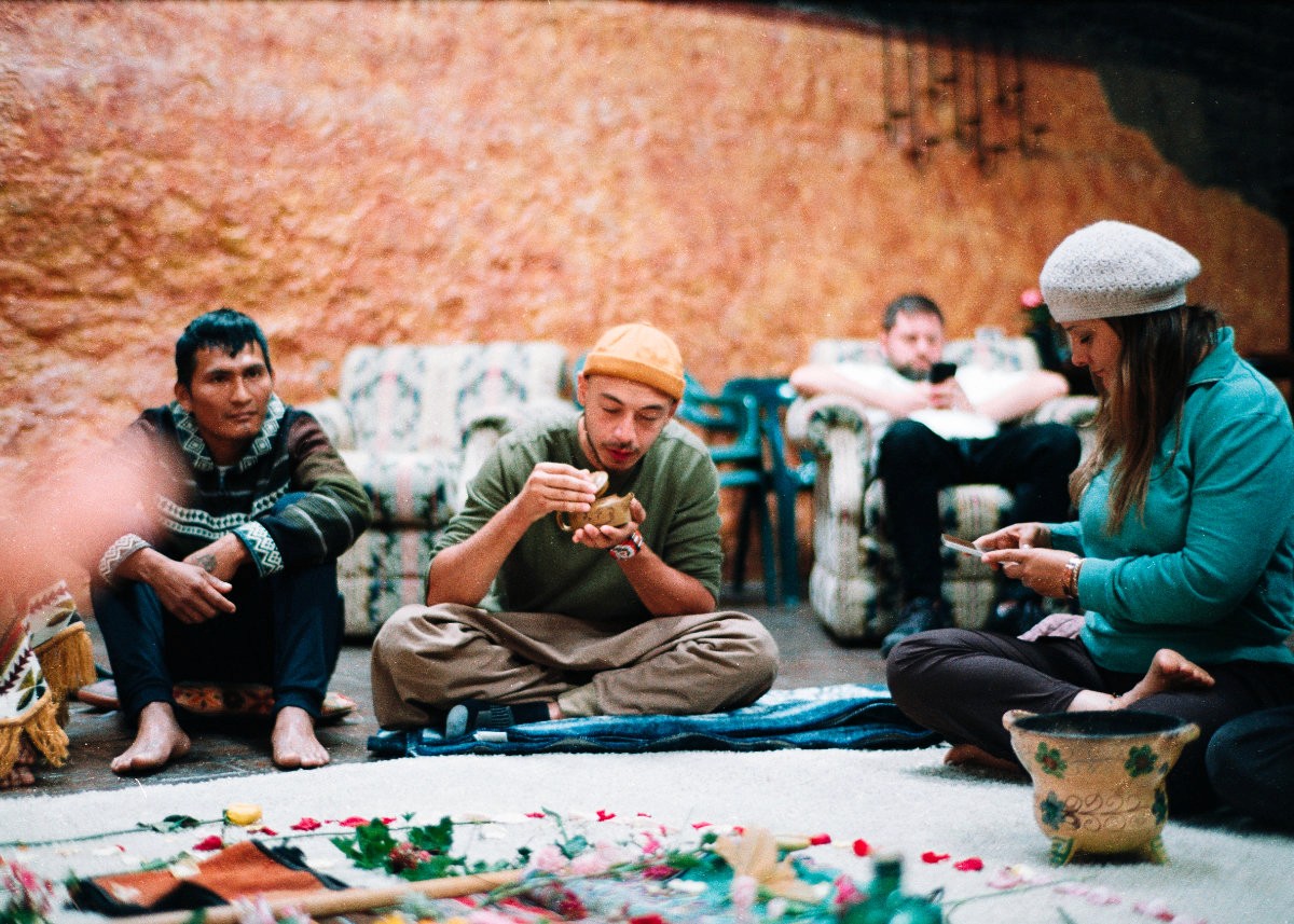 People on an ayuhuaska retreat in Ecuador