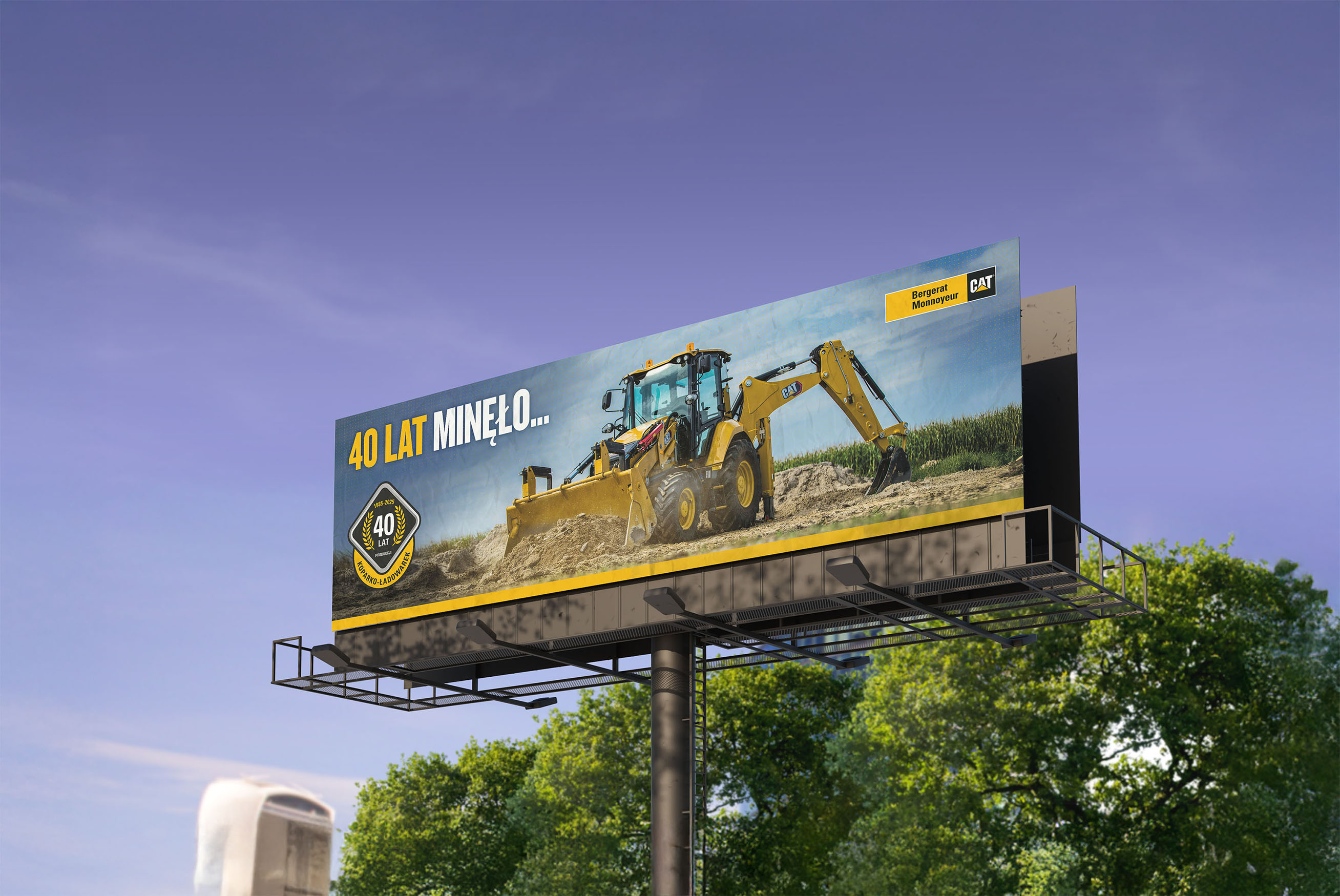 Zdjęcie billboardu Bergerat Monnoyeur z hasłem 40 lat minęło