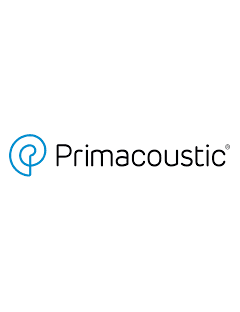 Primeacoustic Logo - Blue, Black and White