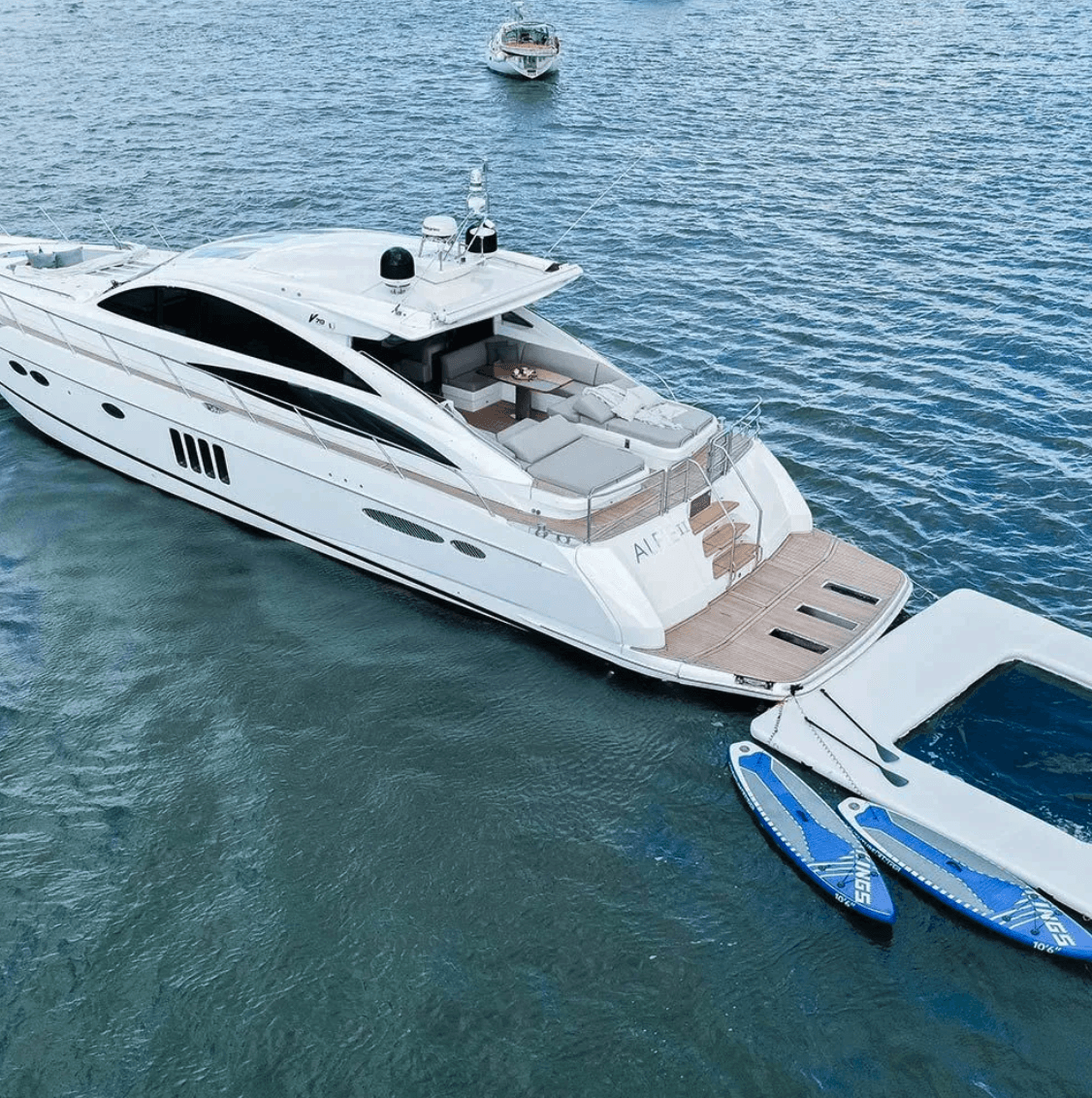 Luxury boats on the water