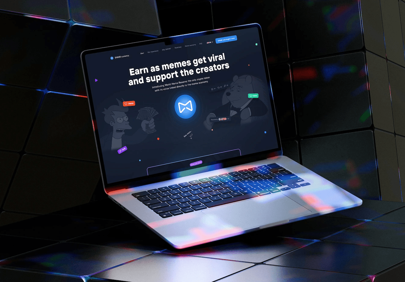 openmeme onepage web3 mockup website