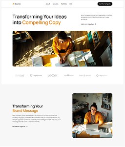 Essence Framer Website Template Homepage 