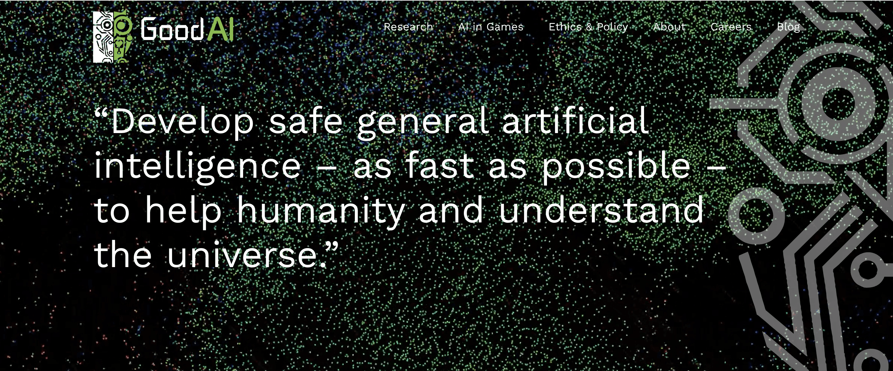 landing page of good ai - The Good AI 