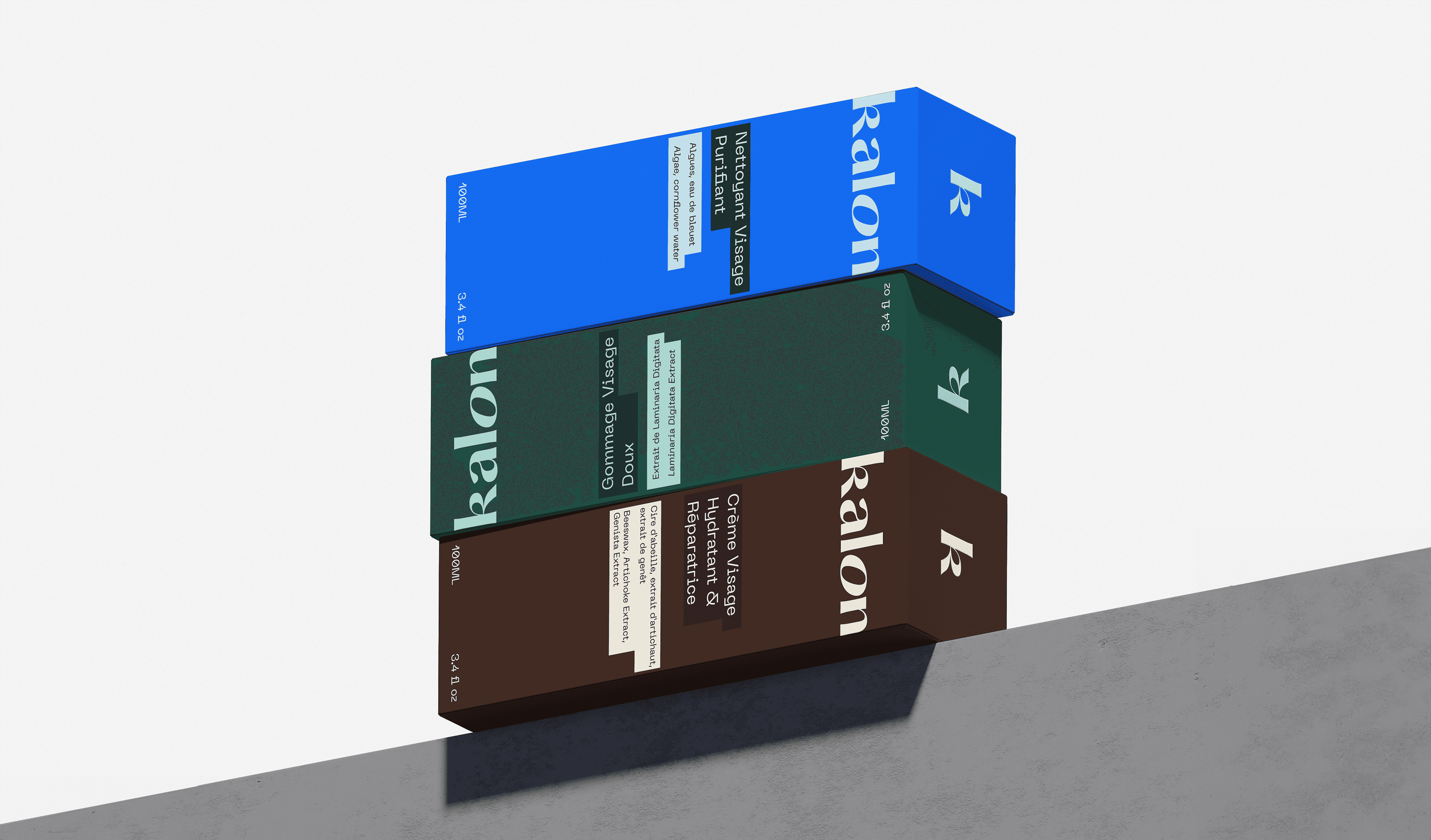 Pastel ice cream packaging design with retro typography on pink background