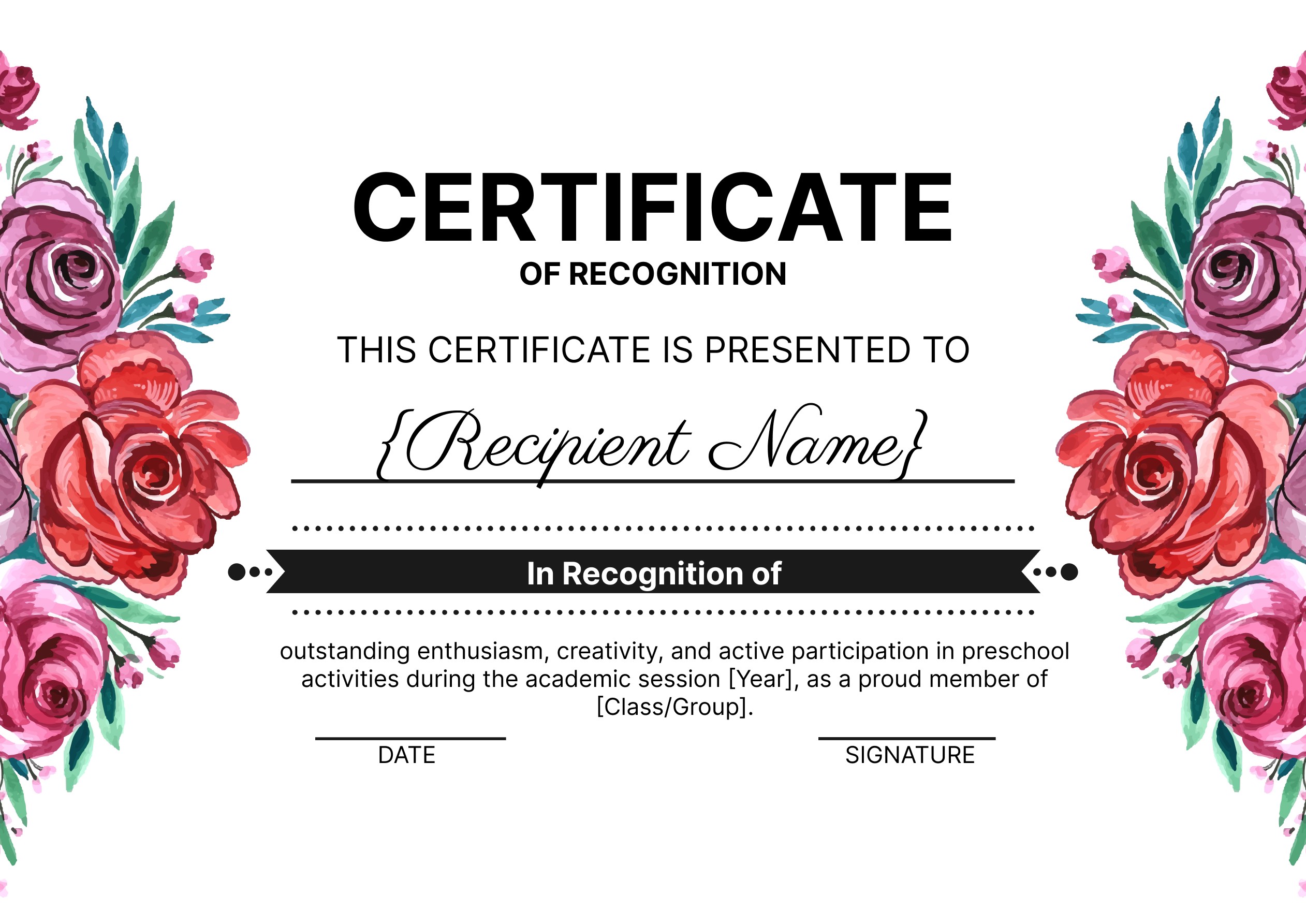 Wauld - Polished and formal academic recognition certificate template