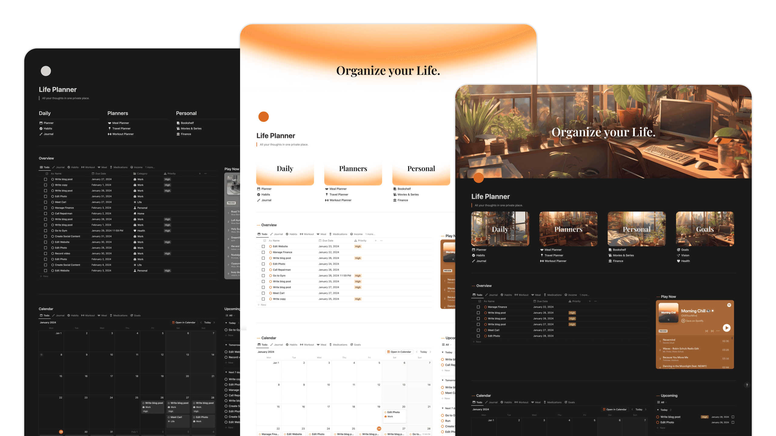 2024 Minimal Life Planner - NotionPlates