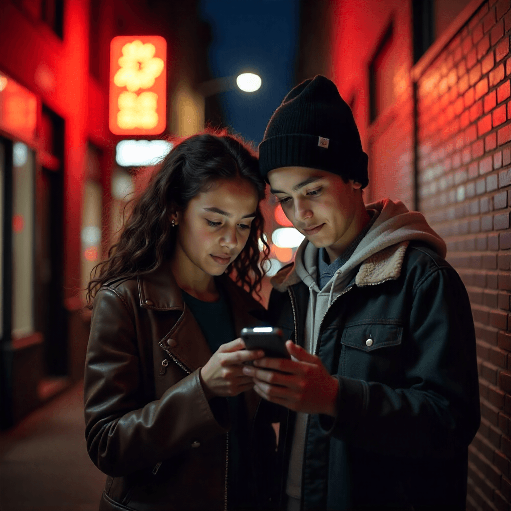 Woman looking at camera