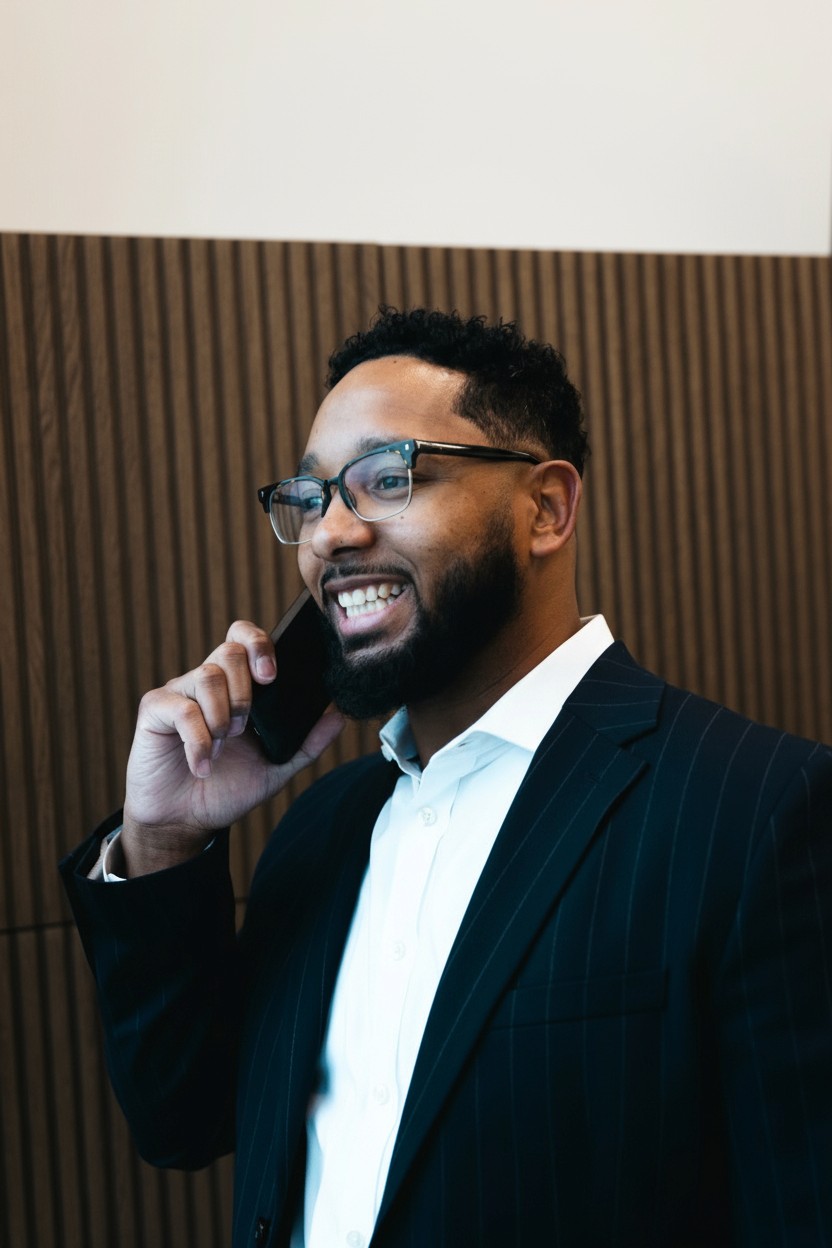 Chris Lewis speaking with a customer on the phone