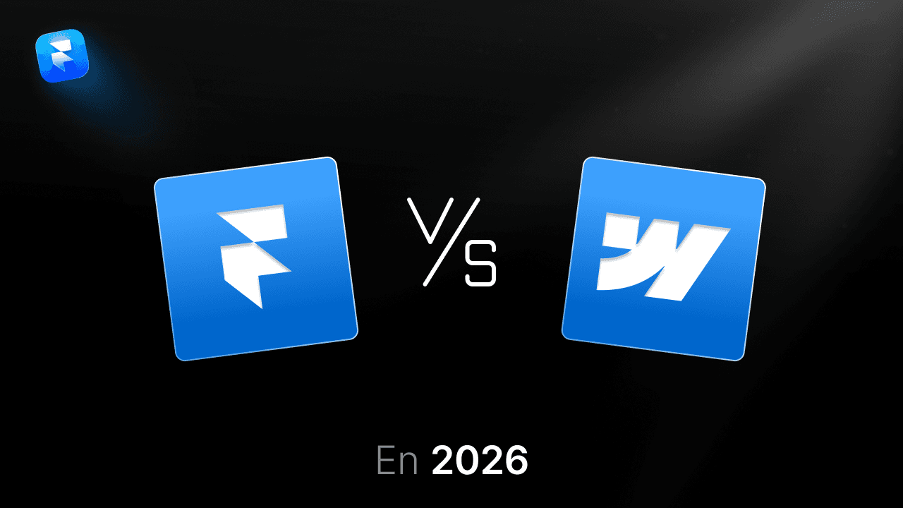 Comparaison interface Framer et Webflow pour la création de sites web en 2026
