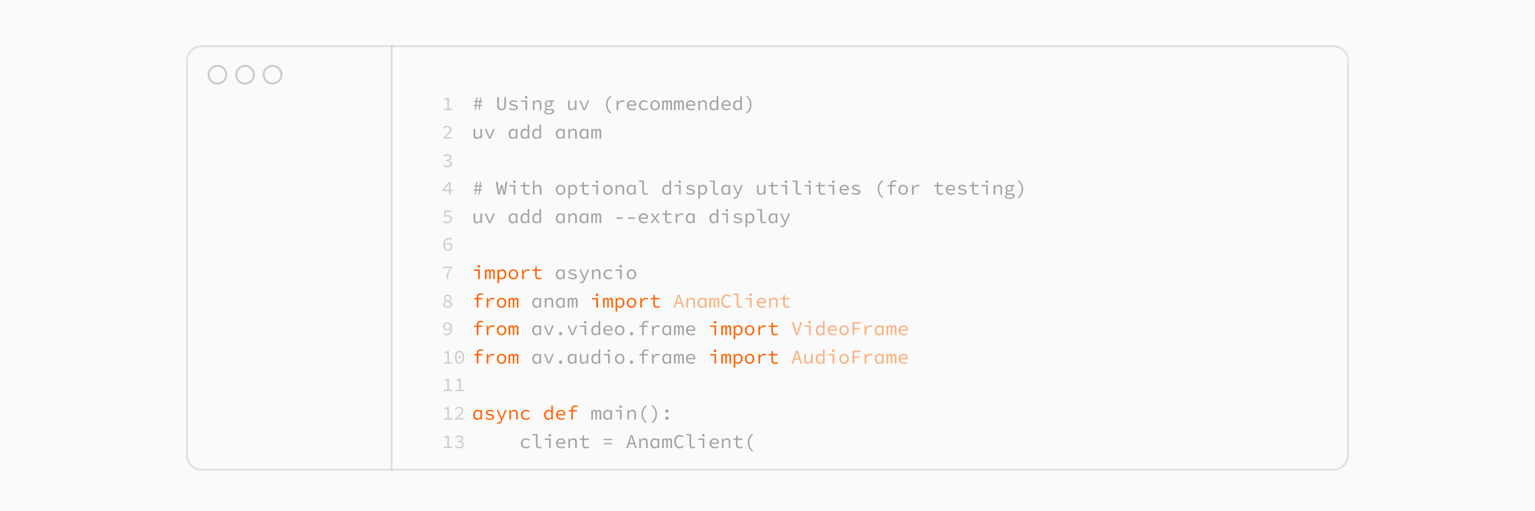 JavaScript SDK code snippet