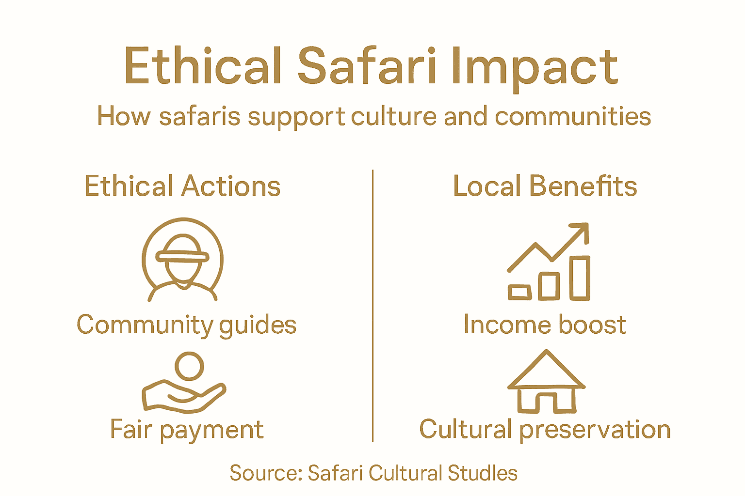 Infographic showing ethical safari benefits