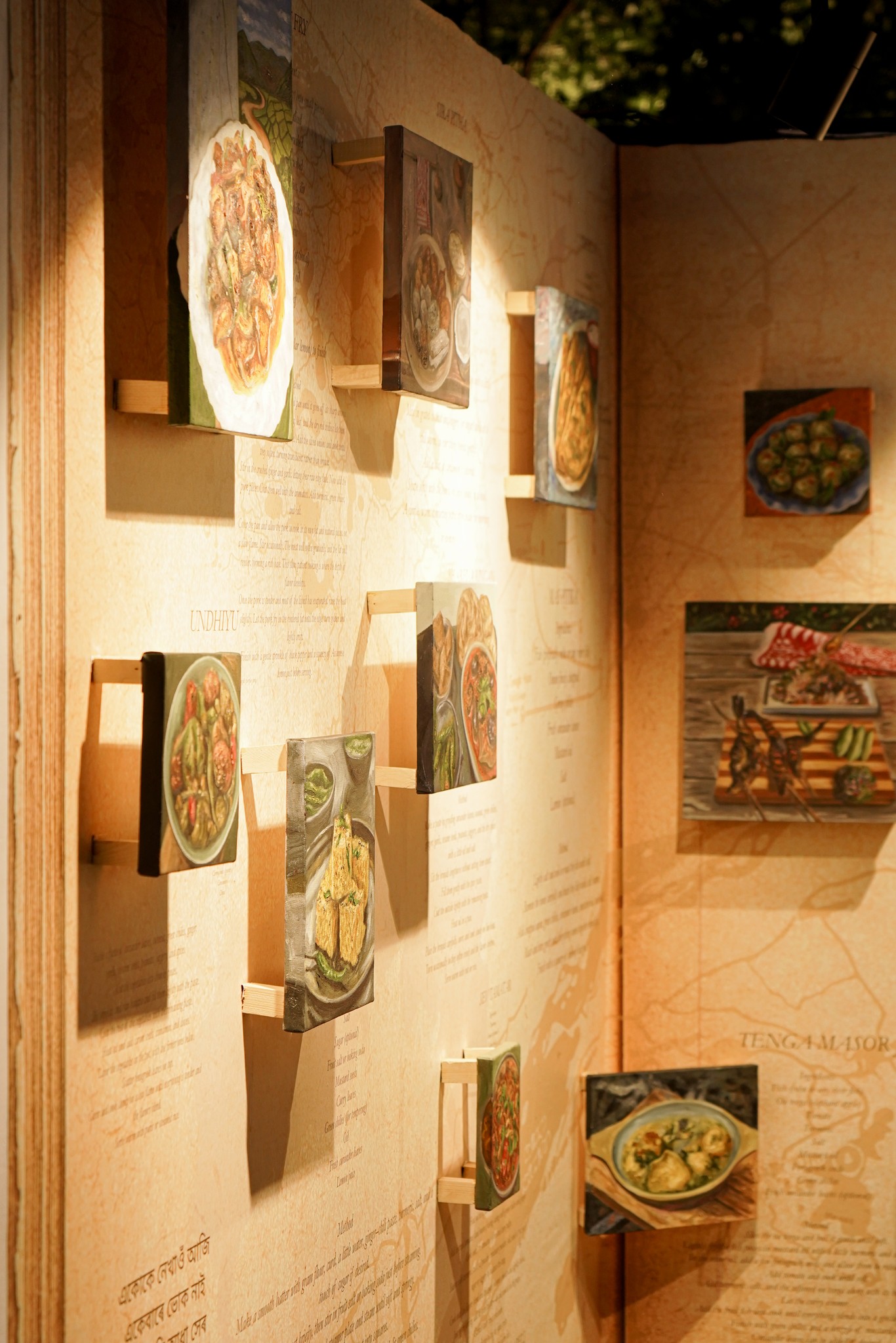 red and white abstract painting