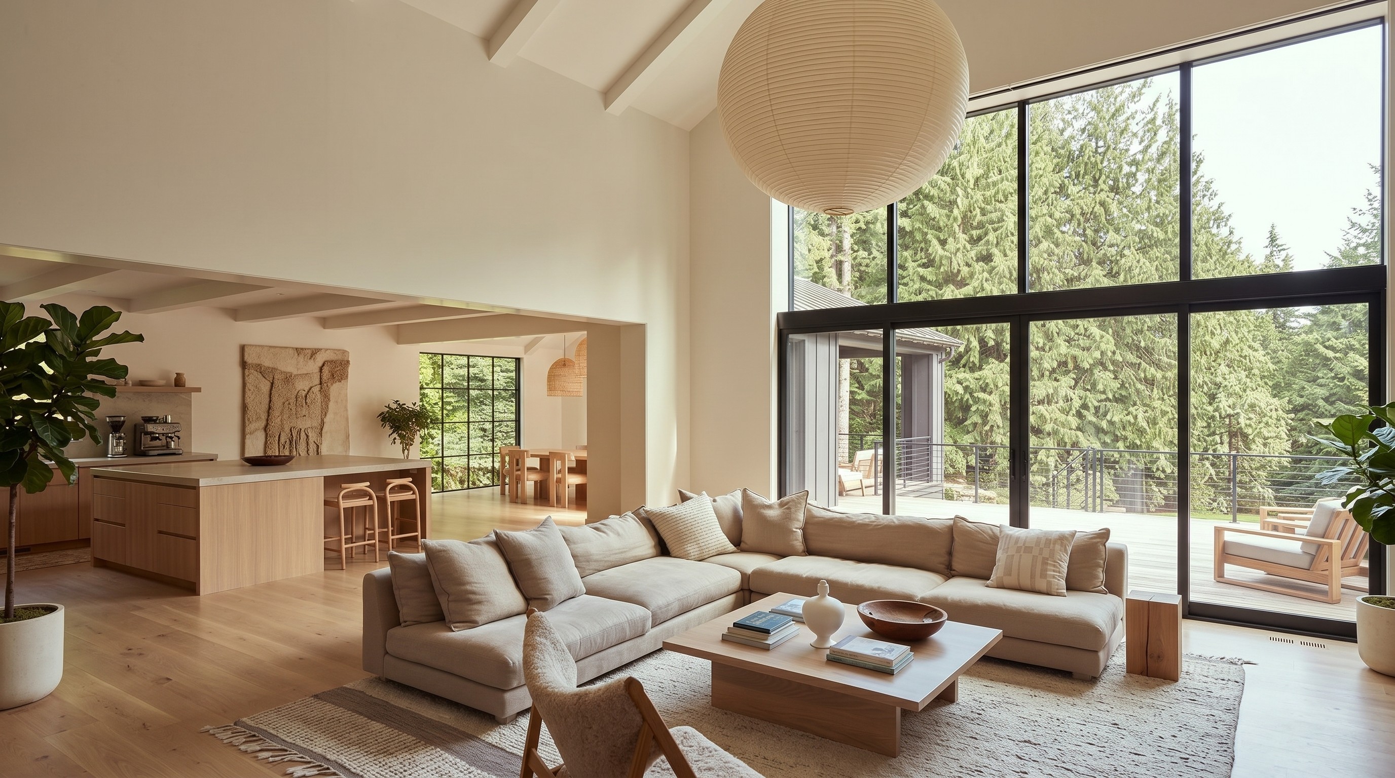 Salon d'une maison rénové