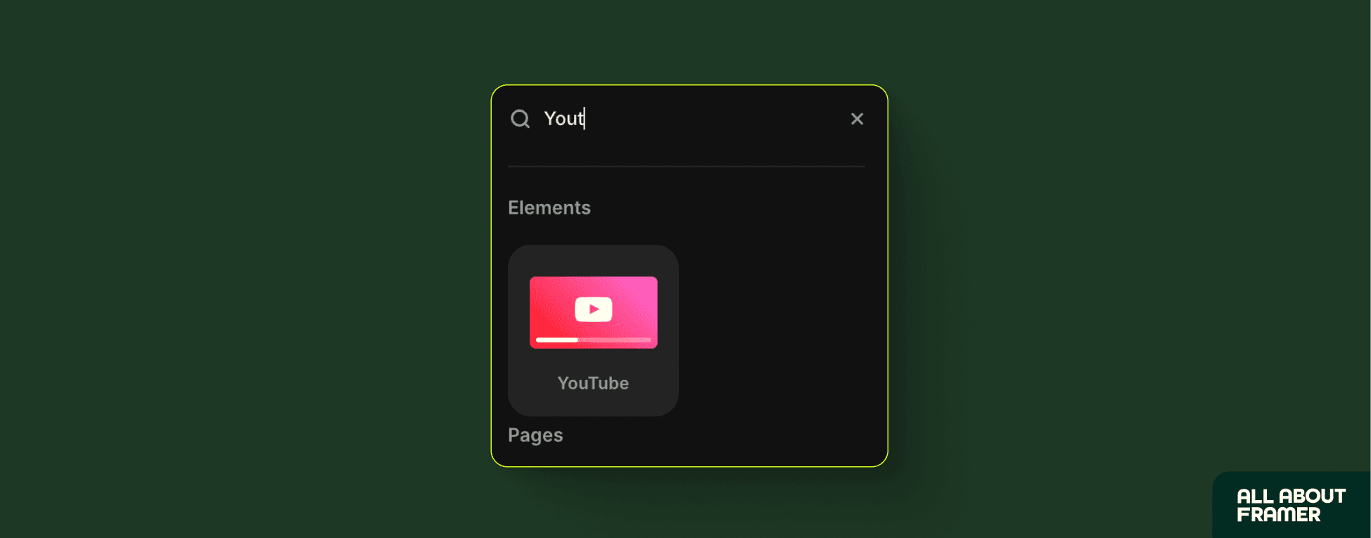 YouTube Component in Framer