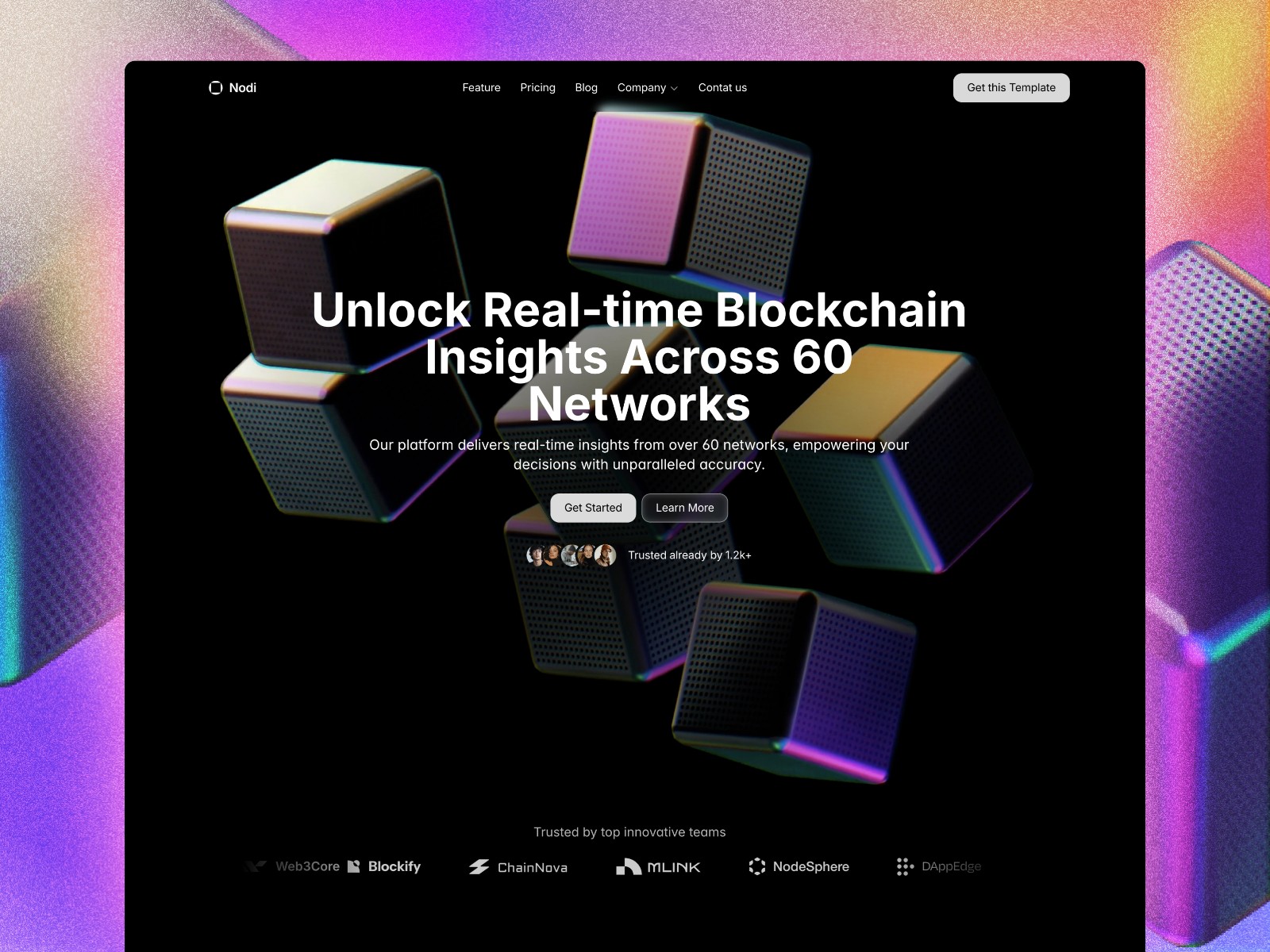 Nodi — 极简现代 Web3 项目官网设计灵感