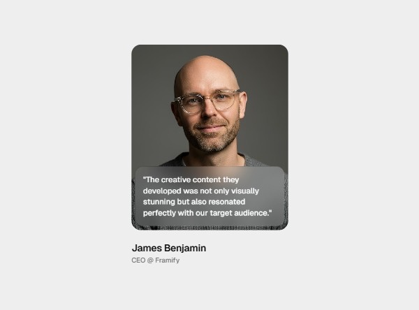 Framer Testimonial Card Component