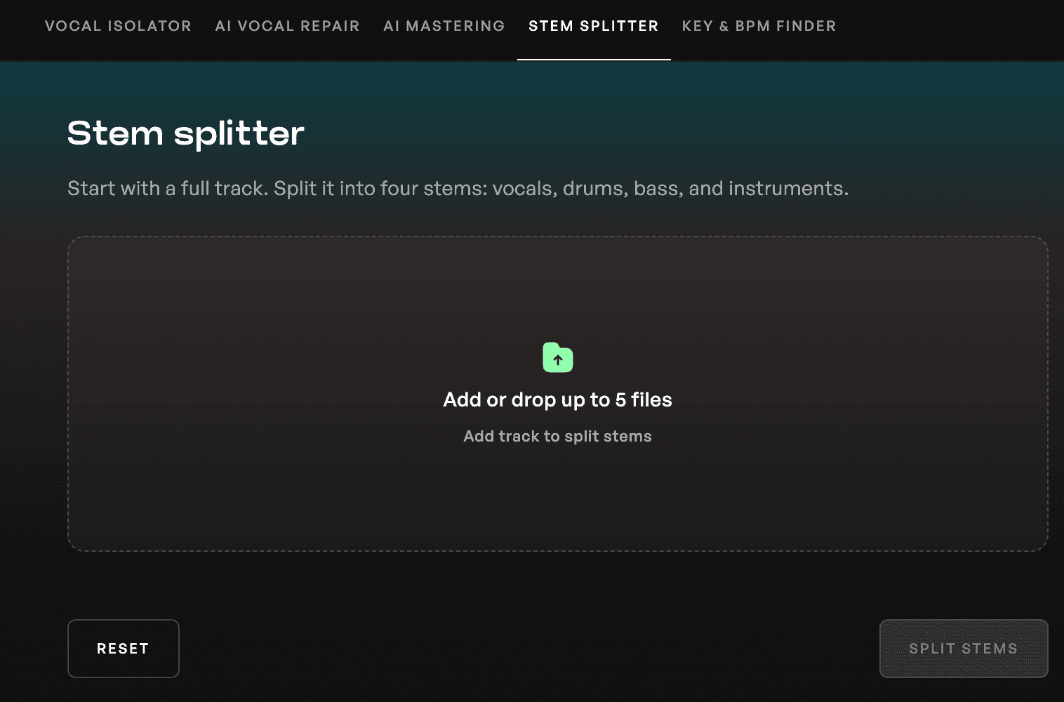 The Kits AI Stem Splitter