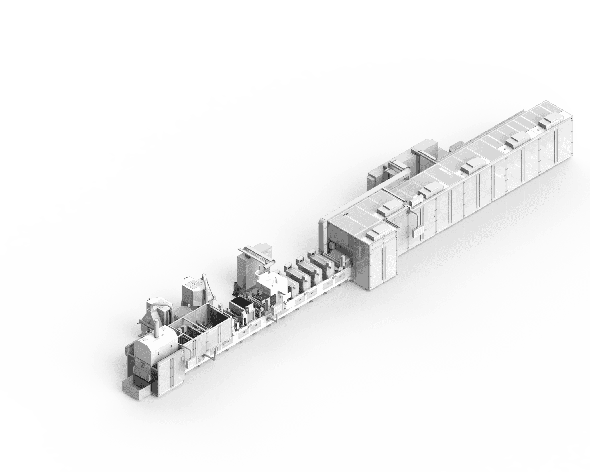 Industriemaschine in Draufsicht, grau, Anlage, Fabrik, Technik