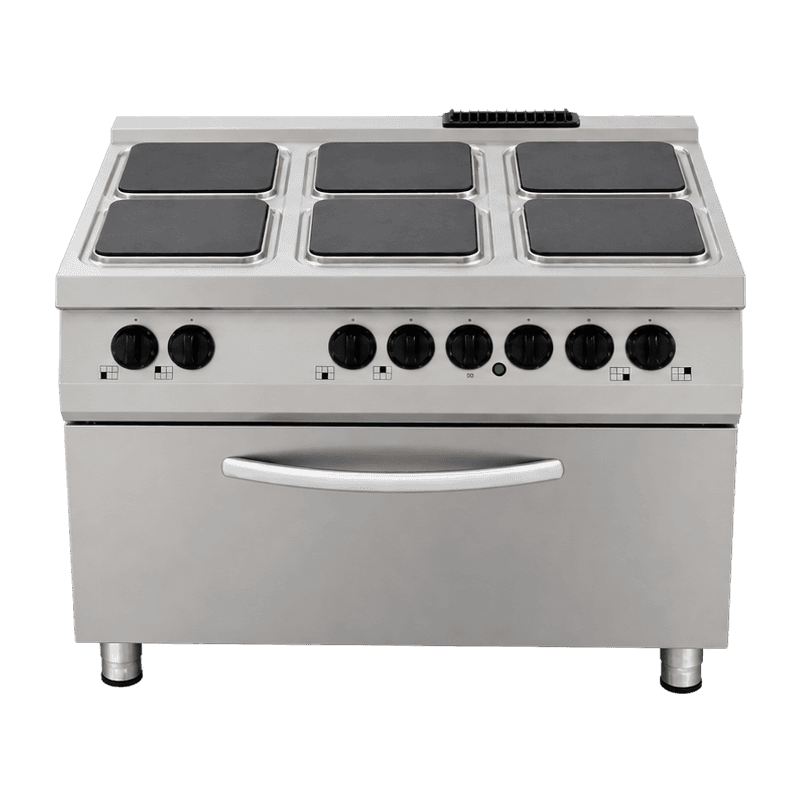Cuisinière électrique 6 plaques + four électrique