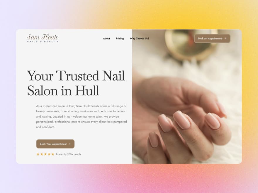 Sam Hoult Beauty Web Design Hull Project