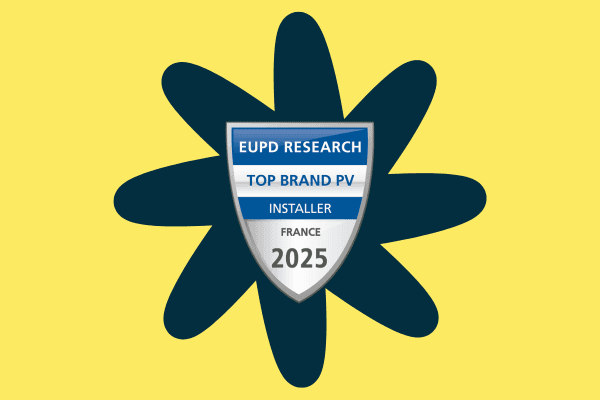 photo avec le soleil de solarock est le logo du label Top Brand PV