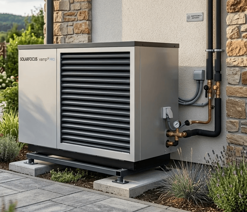 Pompa di calore per riscaldamento domestico ad alta efficienza energetica